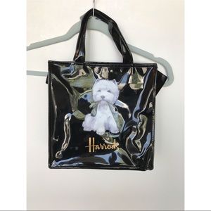 Harrods Vinyl Black Dog Bag